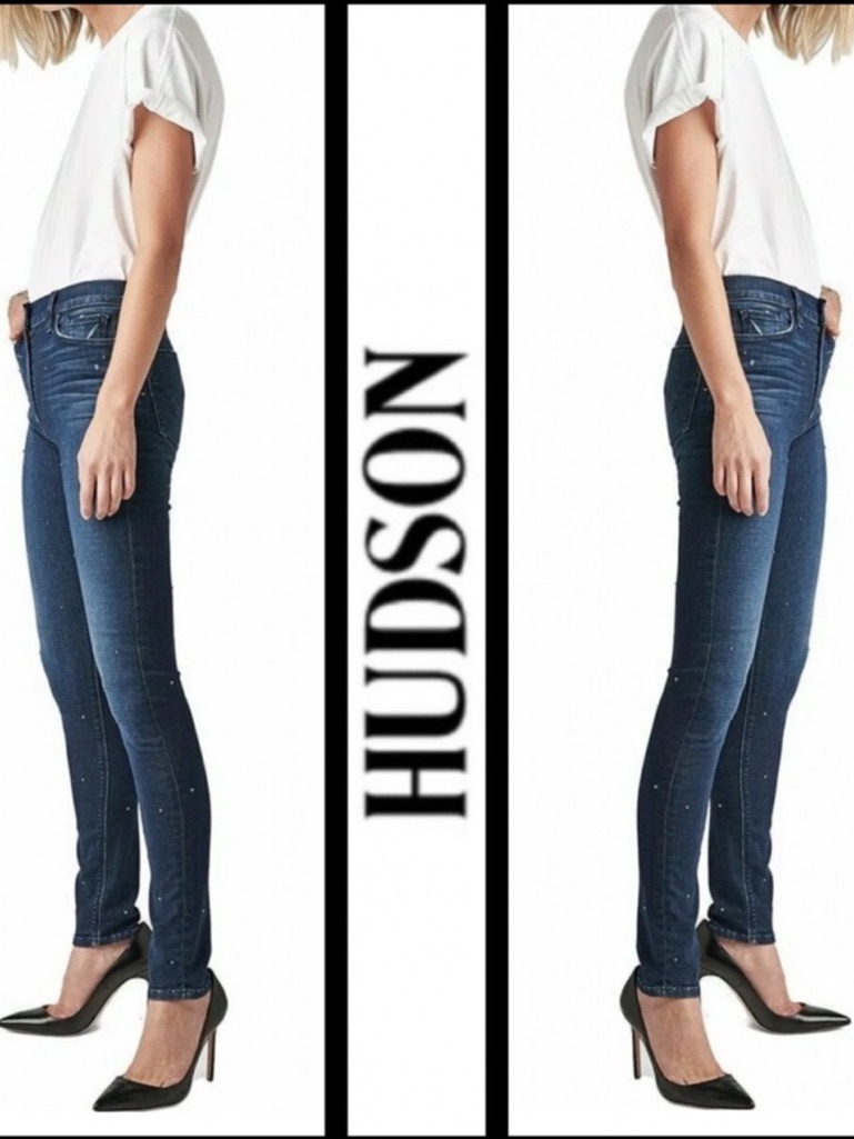 Nwot Hudson High Rise Barbara Studded Jeans